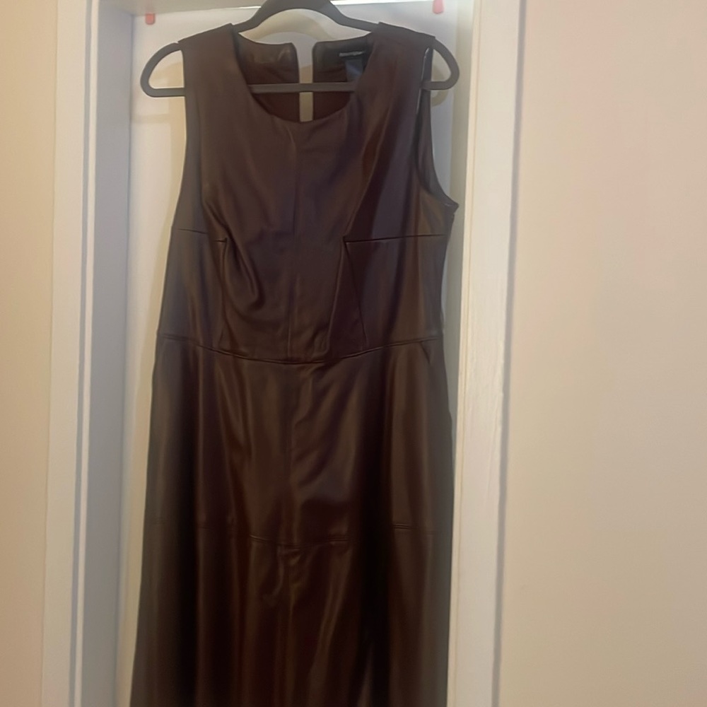 Faux Leather Burgundy Dress, Ashley Stewart.